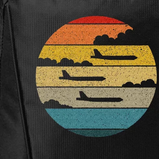 B 52 Stratofortress Silhouette Retro Sunset Airplane B52 City Backpack