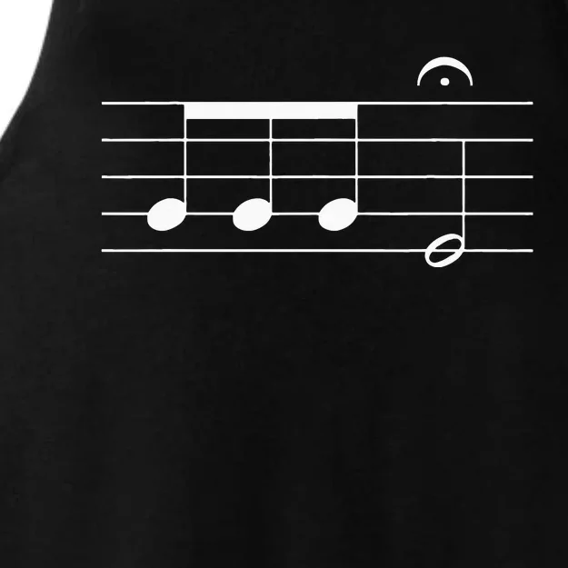 Beethoven 5th Symphony Notes Classical Music Composer Ladies Tri-Blend Wicking Tank