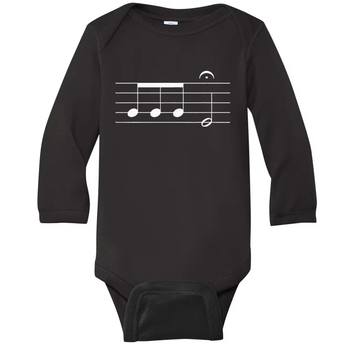 Beethoven 5th Symphony Notes Classical Music Composer Baby Long Sleeve Bodysuit