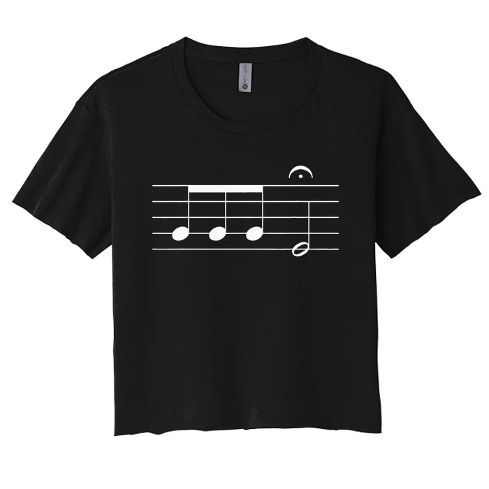 Beethoven 5th Symphony Notes Classical Music Composer Women's Crop Top Tee