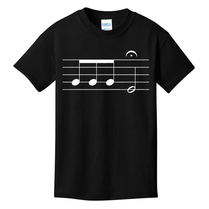 Beethoven 5th Symphony Notes Classical Music Composer Kids T-Shirt