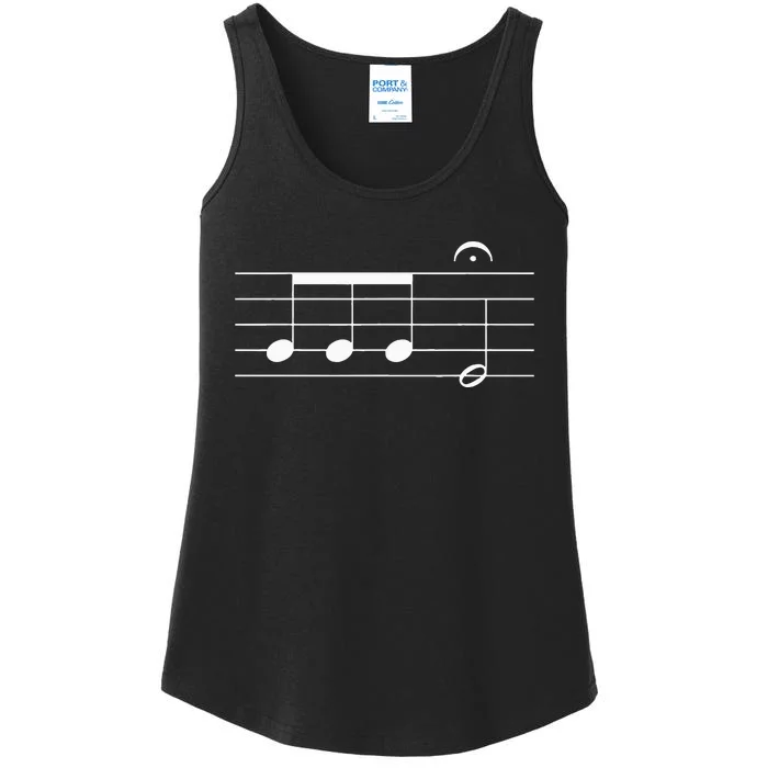 Beethoven 5th Symphony Notes Classical Music Composer Ladies Essential Tank