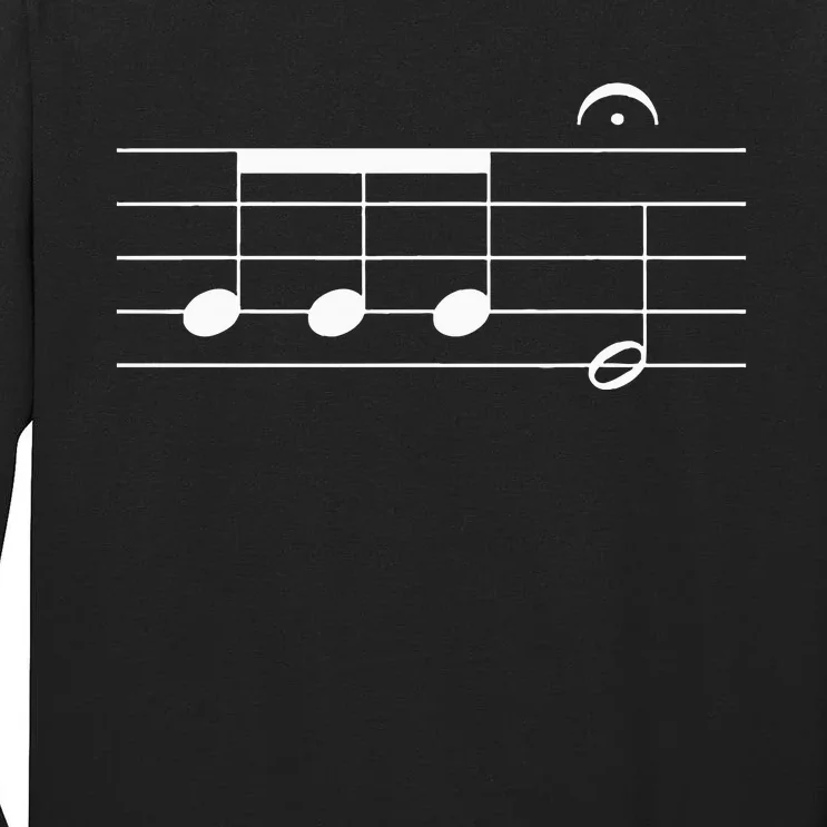 Beethoven 5th Symphony Notes Classical Music Composer Tall Long Sleeve T-Shirt