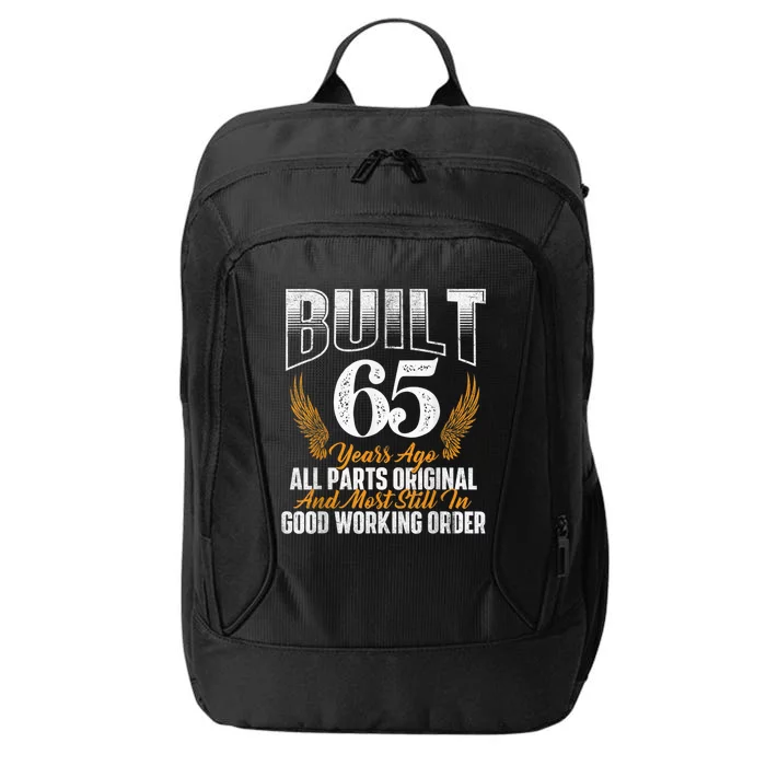 Built 65 Years Ago 65th Birthday 65 Years Old Bday City Backpack