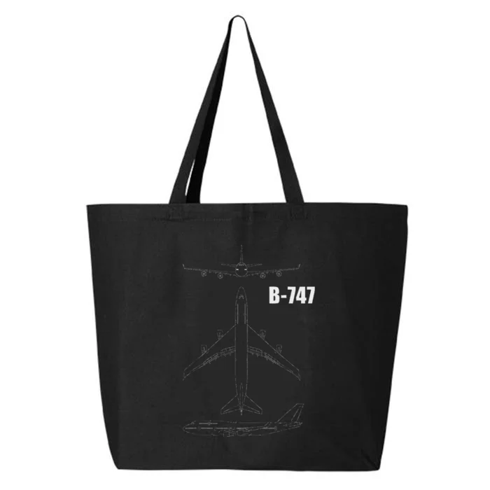 B 747 Aircraft Blueprint 25L Jumbo Tote