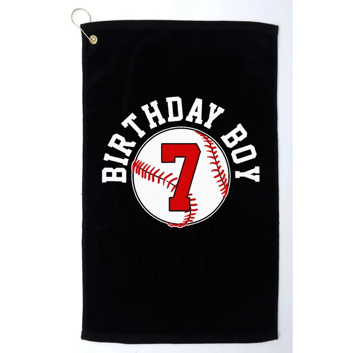 Baseball 7th Birthday Party 7 Years Old Gift Platinum Collection Golf Towel