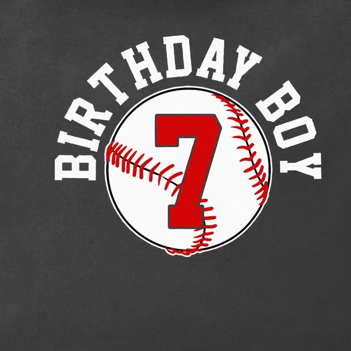 Baseball 7th Birthday Party 7 Years Old Gift Zip Tote Bag