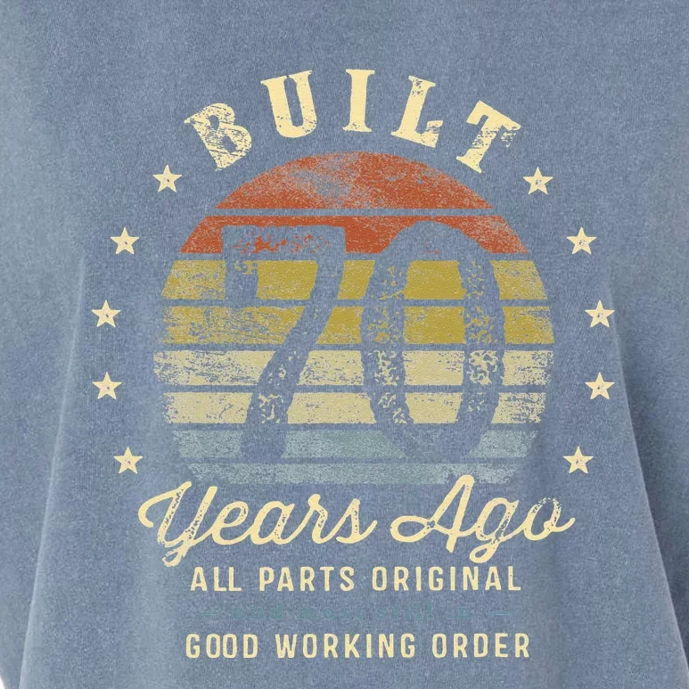 Built 70 Years Ago All Parts Original Gifts 70th Birthday Garment-Dyed Women's Muscle Tee