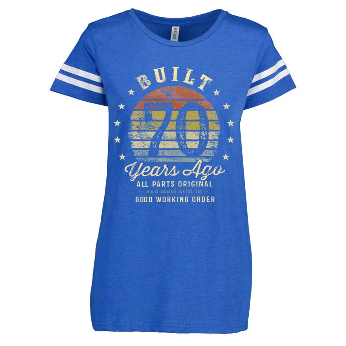 Built 70 Years Ago All Parts Original Gifts 70th Birthday Enza Ladies Jersey Football T-Shirt