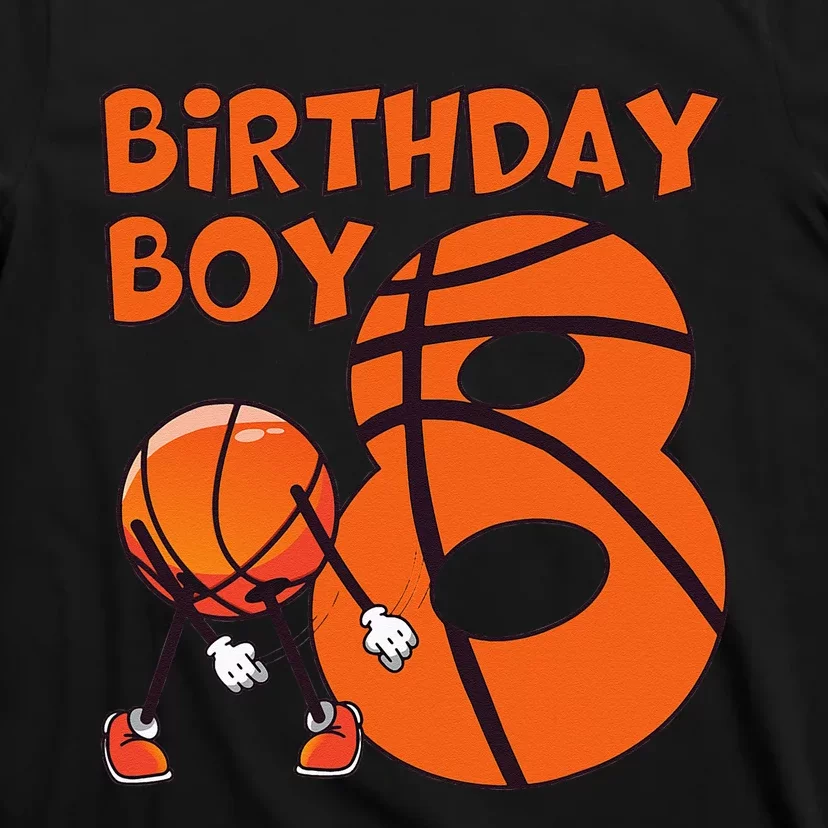 Basketball 8th Birthday Boy Basketball Player 8 Year Old Boy T-Shirt