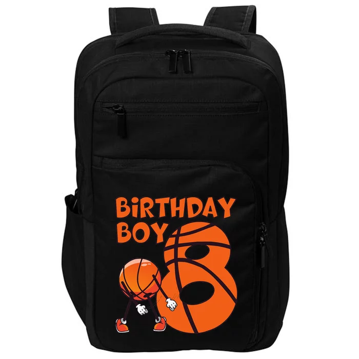 Basketball 8th Birthday Boy Basketball Player 8 Year Old Boy Impact Tech Backpack