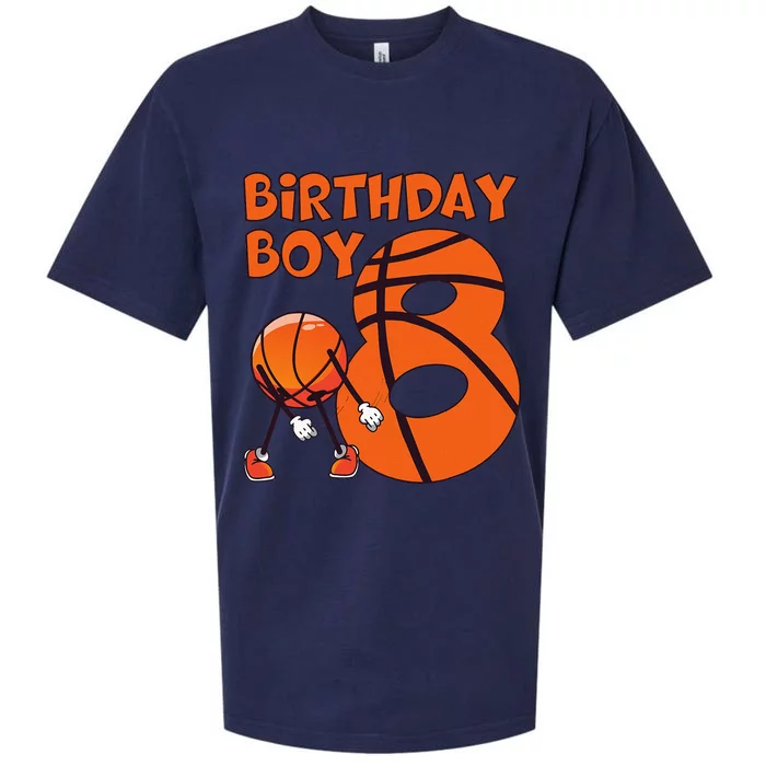 Basketball 8th Birthday Boy Basketball Player 8 Year Old Boy Sueded Cloud Jersey T-Shirt