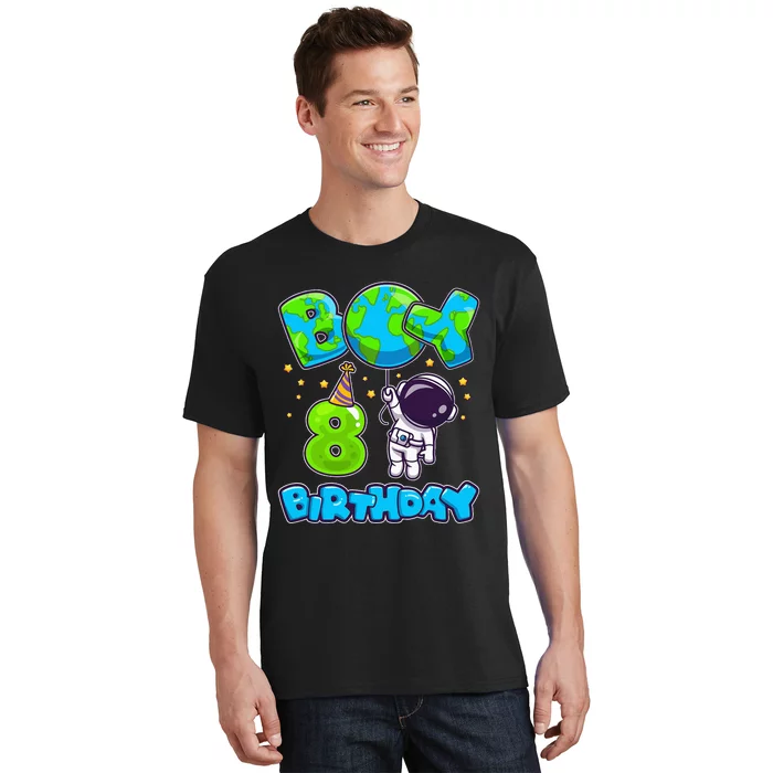 Boy 8th Birthday Birthday Astronaut Boy 8 Years Old T-Shirt