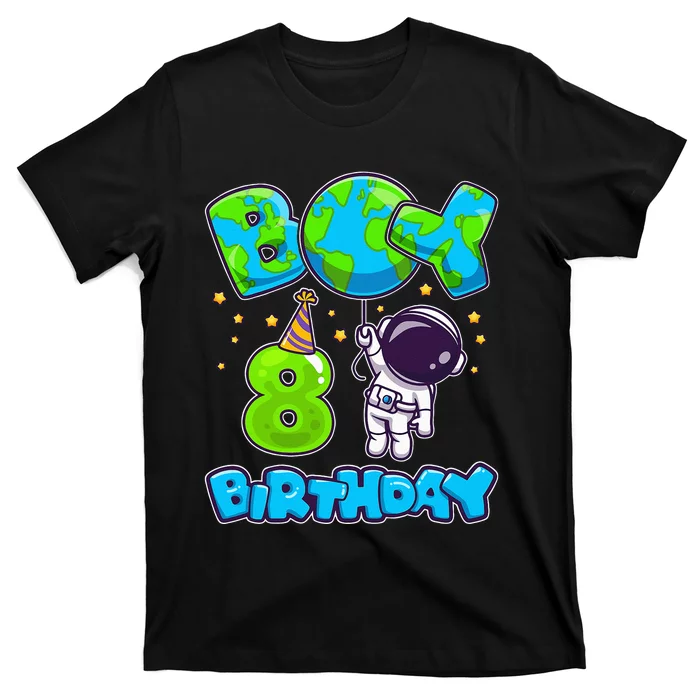 Boy 8th Birthday Birthday Astronaut Boy 8 Years Old T-Shirt