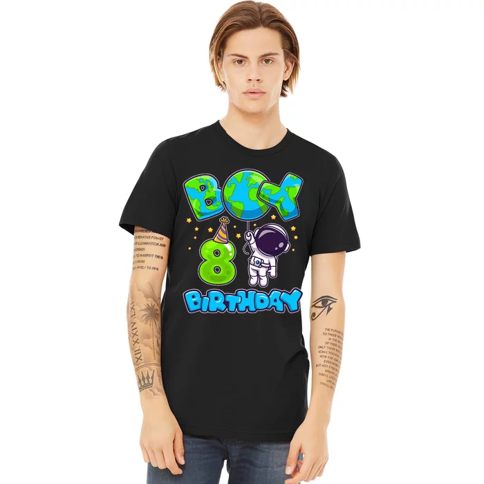 Boy 8th Birthday Birthday Astronaut Boy 8 Years Old Premium T-Shirt