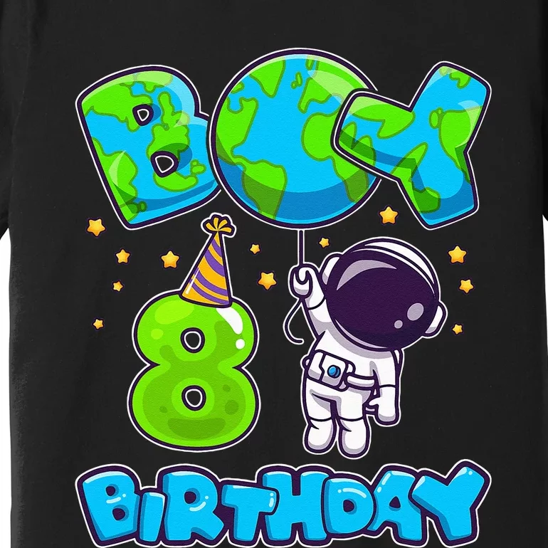 Boy 8th Birthday Birthday Astronaut Boy 8 Years Old Premium T-Shirt