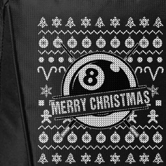 Billiards 8 Ball Ugly Christmas Gift City Backpack