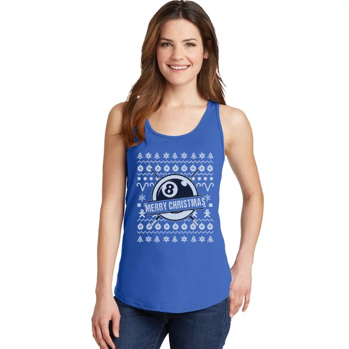 Billiards 8 Ball Ugly Christmas Gift Ladies Essential Tank