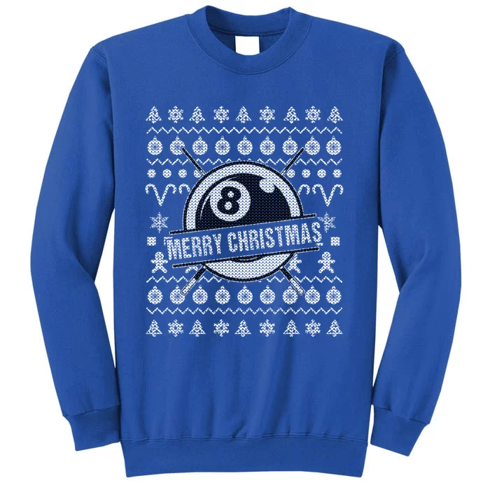 Billiards 8 Ball Ugly Christmas Gift Tall Sweatshirt