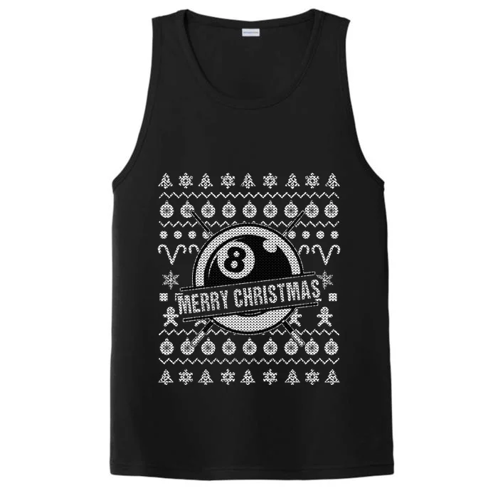 Billiards 8 Ball Ugly Christmas Gift Performance Tank