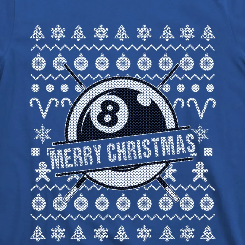 Billiards 8 Ball Ugly Christmas Gift T-Shirt