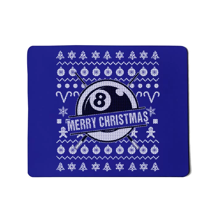 Billiards 8 Ball Ugly Christmas Gift Mousepad