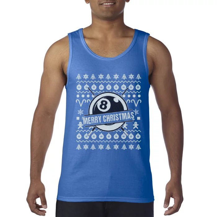 Billiards 8 Ball Ugly Christmas Gift Tank Top