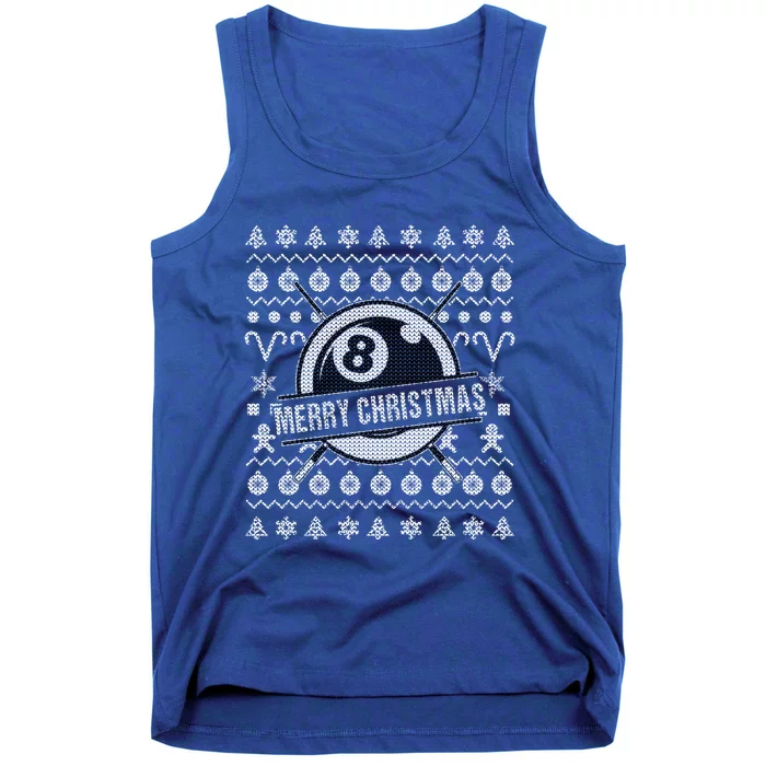 Billiards 8 Ball Ugly Christmas Gift Tank Top