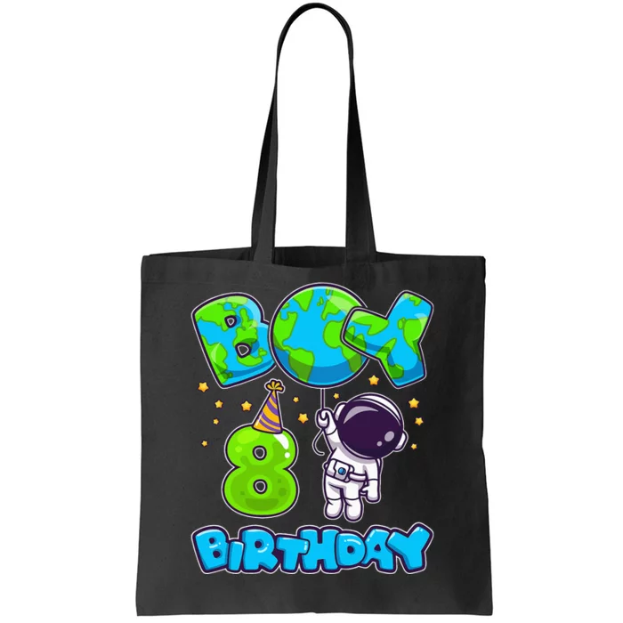 Boy 8th Birthday Birthday Astronaut Boy 8 Years Old Tote Bag