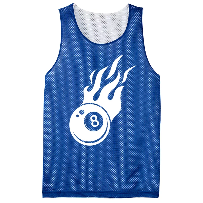 Billiard 8ball Pool Billiard Flame Billiard Ball Flame Funny Gift Mesh Reversible Basketball Jersey Tank