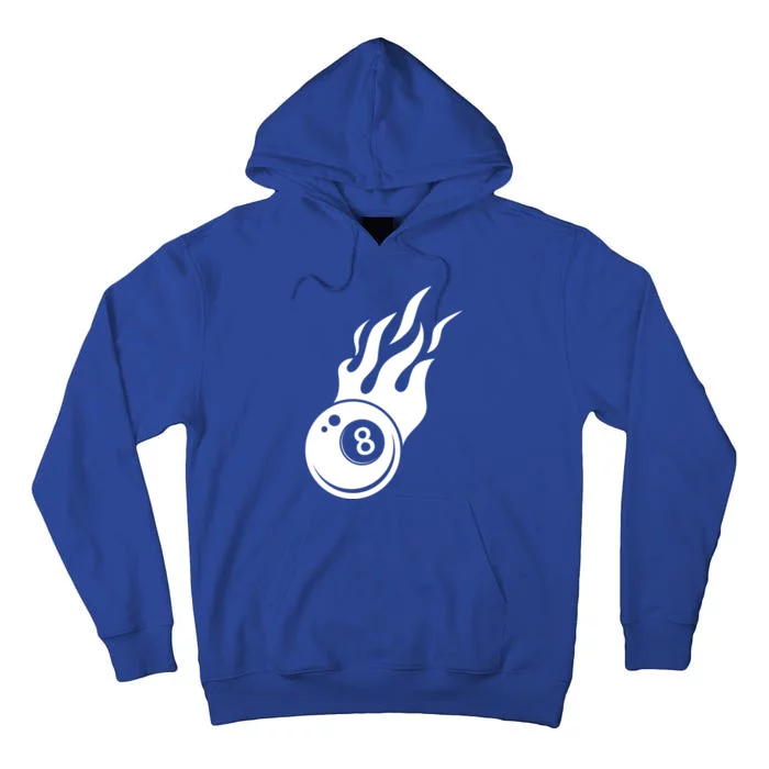 Billiard 8ball Pool Billiard Flame Billiard Ball Flame Funny Gift Tall Hoodie