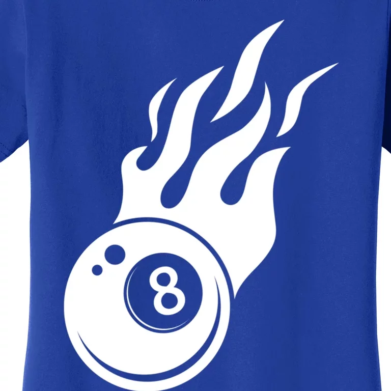 Billiard 8ball Pool Billiard Flame Billiard Ball Flame Funny Gift Women's T-Shirt