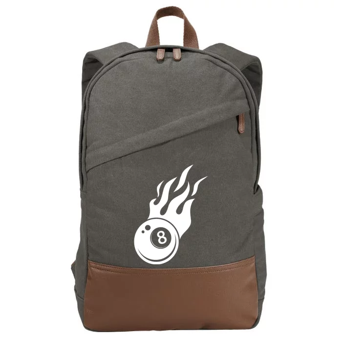 Billiard 8ball Pool Billiard Flame Billiard Ball Flame Funny Gift Cotton Canvas Backpack