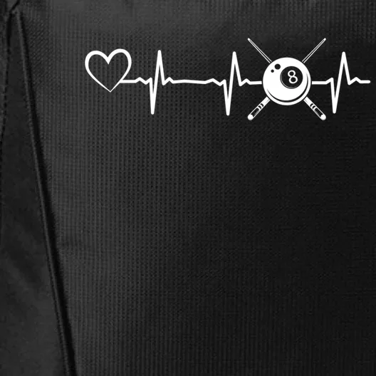 Billiards 8ball Pool Billiard Heartbeat Heart Billiard Gift City Backpack