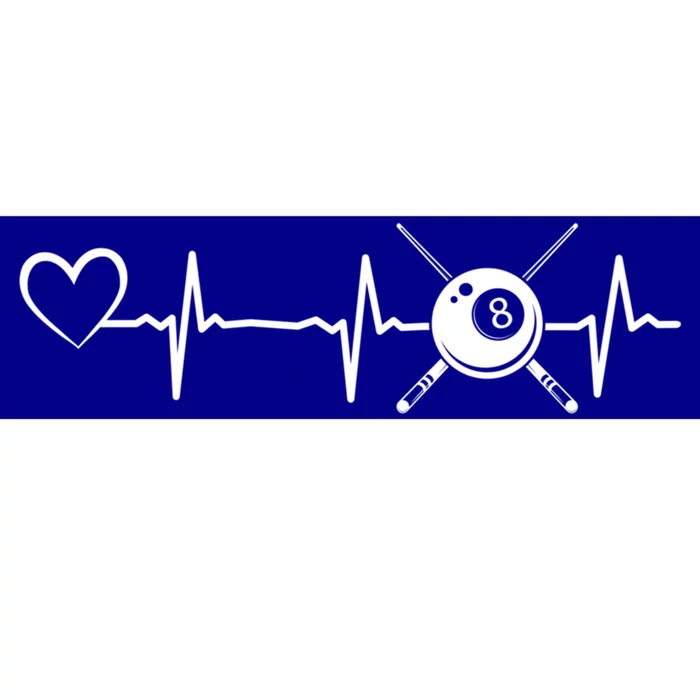 Billiards 8ball Pool Billiard Heartbeat Heart Billiard Gift Bumper Sticker