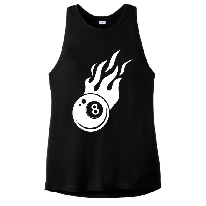 Billiard 8ball Pool Billiard Flame Billiard Ball Flame Cool Gift Ladies Tri-Blend Wicking Tank