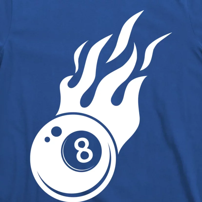 Billiard 8ball Pool Billiard Flame Billiard Ball Flame Cool Gift T-Shirt