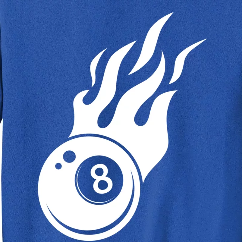 Billiard 8ball Pool Billiard Flame Billiard Ball Flame Cool Gift Tall Sweatshirt