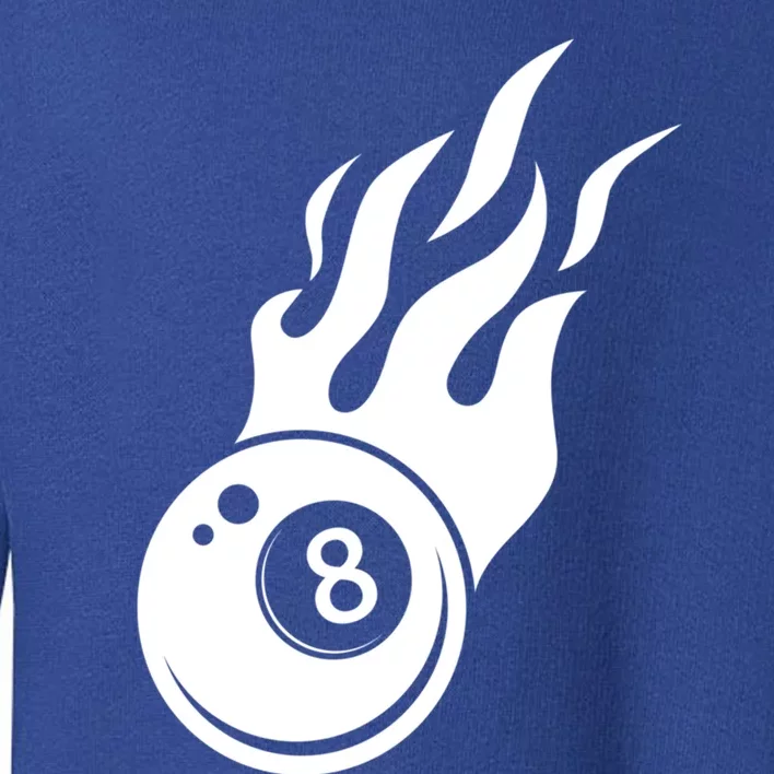 Billiard 8ball Pool Billiard Flame Billiard Ball Flame Cool Gift Toddler Sweatshirt