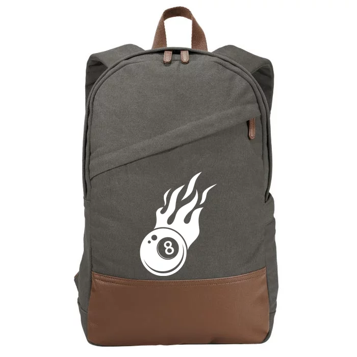 Billiard 8ball Pool Billiard Flame Billiard Ball Flame Cool Gift Cotton Canvas Backpack