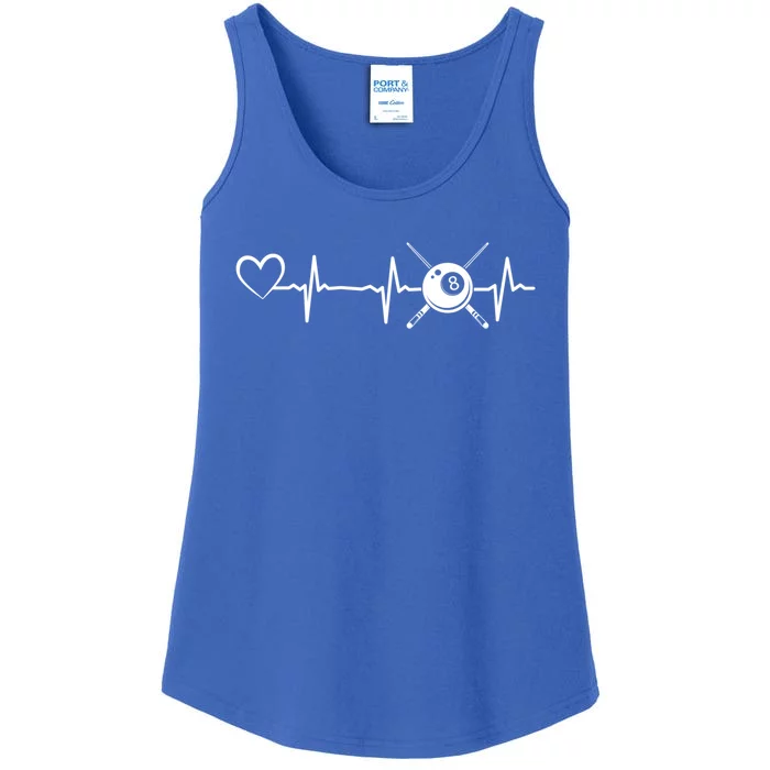 Billiards 8ball Pool Billiard Heartbeat Heart Billiard Gift Ladies Essential Tank