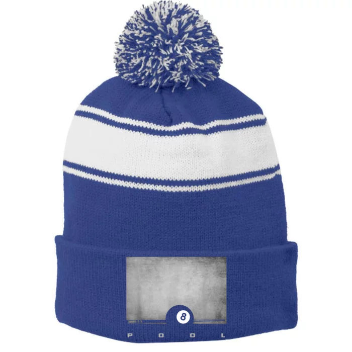 Billiards 8 Pool Billiards Team Gift Ideas For Fan Stripe Pom Pom Beanie