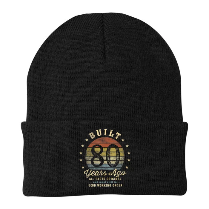 Built 80 Years Ago - All Parts Original Gifts 80th Birthday Knit Cap Winter Beanie