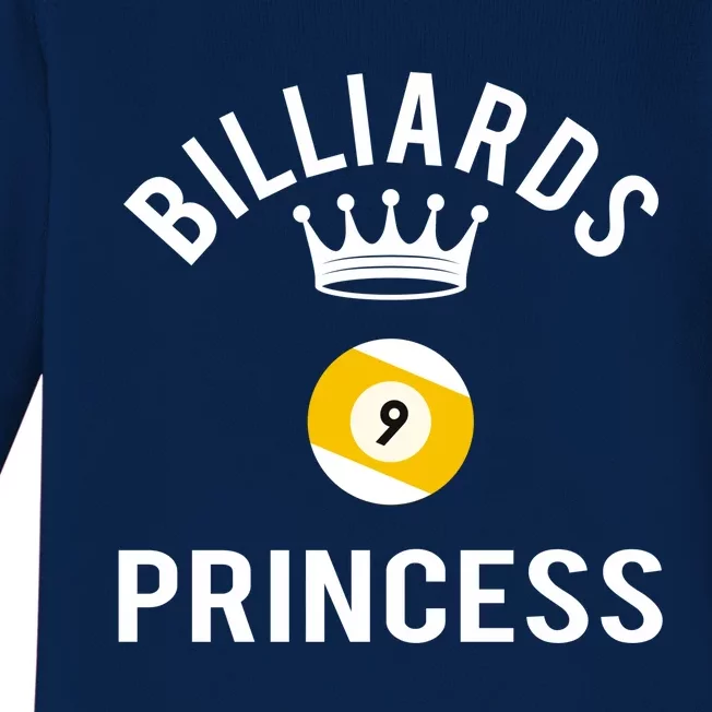 Billiards 9 Ball Princess Gift Baby Long Sleeve Bodysuit