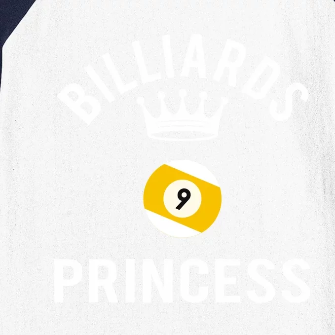 Billiards 9 Ball Princess Gift Baseball Sleeve Shirt