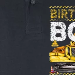 Birthday 9 Construction 9th Birthday Excavator Birthday Softstyle Adult Sport Polo