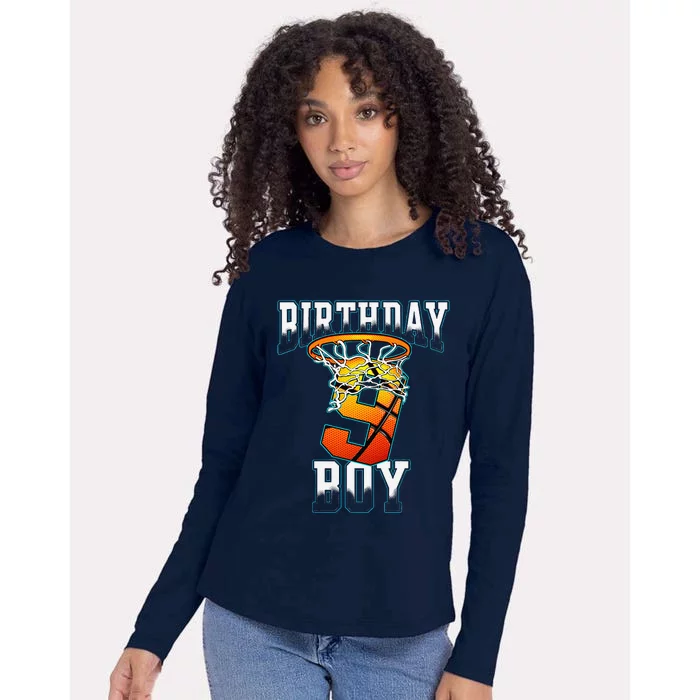 Boy 9 Years Old Birthday Gifts Basketball Person Womens Cotton Relaxed Long Sleeve T-Shirt