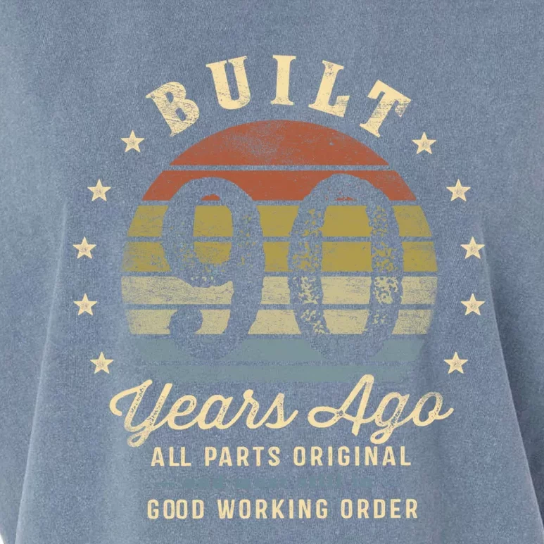 Built 90 Years Ago Funny Gift All Parts Original Funny Gift 90th Birthday Gift Garment-Dyed Women's Muscle Tee