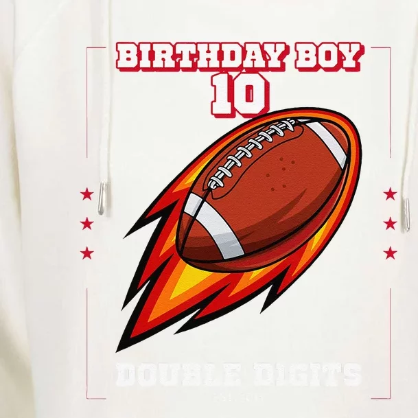 Birthday Age 10 Football Double Digits 2013 Womens Funnel Neck Pullover Hood