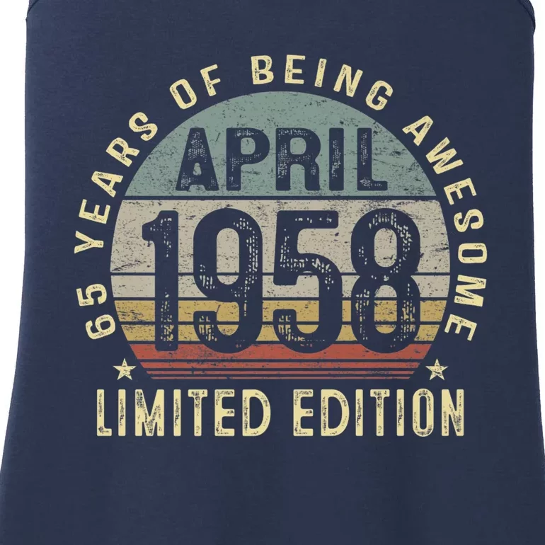 Born April 1958 65th Birthday Present Gift Made in 1958 65 Years Old Ladies Essential Tank